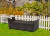 106*52*46cm Iron Frame Can Accommodate Brown Gradient Footstool Locker Rattan Locker 57830251