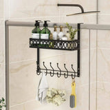 ZNTS Over The Door Hooks Hanger For Clothes, Over The Door Towel Rack With Basket, Coat Hanger Over Door 96396165