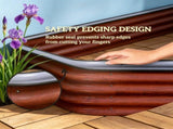 Brown 7.9' x 2' x 1.4' Galvanized Raised Garden Bed Metal Planter Box with Safety Edging for 91884260