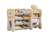 Kids Bookshelf and Toy Storage, 4-Tier Toy Organizer with 8 Removable Storage Bins, Kids 77805375