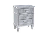 Mystic Contemporary Style Nightstand made with wood in Silver B009P309544