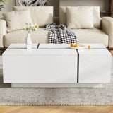 U-Can 47.2''-72.7'' Extendable Table, Multi-Functional Table with High-Gloss Finish, N724P292070K