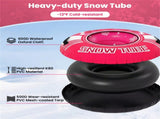 600D Waterproof Oxford Cloth Snow Sled, Reinforced Handles Removable Tow Strap for Adults Kids-Pink 79569343