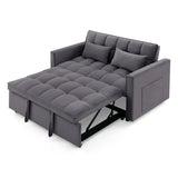 54.33 inch versatile foldable sofa bed in 3 lengths, modern sofa sofa sofa velvet pull-out bed, W2353P252432