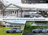 13*26.5 FT Carport, Heavy Duty Carport with Galvanized Steel Roof and Frame, Metal Carport Large W540P478289