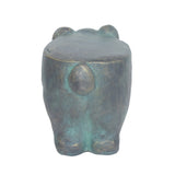 Rabbit Garden Stool, Lightweight Concrete, Gold Patina Finish, No Assembly Required N765P285189G