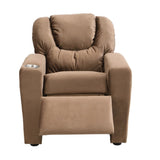 Kids Chair, Kids Upholstered Couch with One Cup Holder, Footrest, Backrest, Toddlers Velvet W2297P164709
