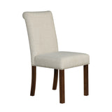 Upholstered Dining Chair with Nailhead Trim Set of 2 B035P265991