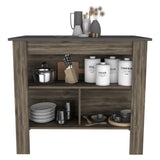 Brooklyn Kitchen Island, Three Concealed Shelves B128P148879