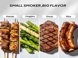 Portable Outdoor Smoker with 2 Detachable Grill Netting Smoking Racks, Charcoal Pan, 4 Air Vents, 54938531