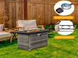 43-Inch Fire Table50000 BTU Gas Firepit with Volcanic Stone Black 42383466