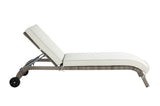 Salena Beige Fabric & Gray Finish Patio Sun Lounge B2726P265738