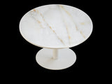 Round Modern Dinning Table 31.5 inches Bistro Table Tulip Table with Faux Marble top,Easy W3316P457298