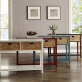 White Console Table with 2-Drawer B062P189197