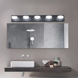 (Same as W1340110593/L2009) LED Modern Black 5-Light Vanity Lights Fixtures Over Mirror Bath Wall W1340P206811