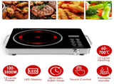3500W Electric Single Burner Cooktop 110V - Rapid Heating Hot Plate with 4 Preset Modes 11568545