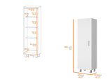Stephan 1-Door 4-Shelf Tall Storage Cabinet White B062103268