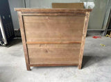Rustic Natural Aged Brown Solid Wood Transitional Storage Cabinet 31.89" Wide Vintage-Style W808P245584