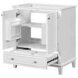 ZNTS 30" Bathroom Vanity without Sink, Base Only, Multi-functional Bathroom Cabinet with Doors and WF306250AAK