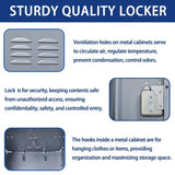 ZNTS 6 Door 72"H Metal Lockers With Lock for Employees,Storage Locker Cabinet for Home Gym Office School 70100084