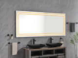 72 x 32 Inch LED Bathroom Mirror, Wall Mounted Vanity Mirror, Anti-Fog, Memory, 3 Colors, Stepless W2287P357207