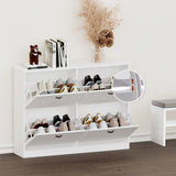 Shoe Cabinet,Hidden Slim Narrow Shoe Rack Cabinet with 4 Drawers for Entryway, W2386P308739