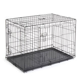 ZNTS 36" Pet Kennel Cat Dog Folding Steel Crate Animal Playpen Wire Metal 26995370