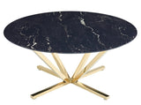 45.27"Round Dining Table,Modern Minimalist Dining Table,Faux Marble Printed Tempered Glass Top with W5123P491129