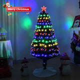5 FT Pre-lit Christmas Tree, Artificial Fiber Optic Christmas Tree with Lighted Top Star, 180 LEDs 18263555