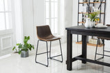 Bronco Antique Wood Finished Counter Height Dining Set Table and Four Chairs, Brown T2574P194414