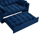 4 in1 Loveseat Sofa Bed Armrests & Storage Pockets, Multi-Function Tufted Pull-out Sofa Bed W2186P166129