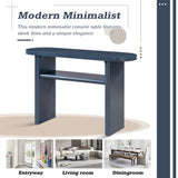 ZNTS TREXM Elegant Minimalist Console Table with Rounded Edges and Sturdy Shelf Design for Entryway, N715P195554M