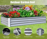 8x4x1 ft Galvanized Raised Garden Bed, Outdoor Planter Garden Boxes Large Metal Planter Box for W1859P197955