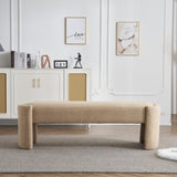 Elegant and Simple Long - shaped Ottoman Bench, Light Camel N769P227926Y