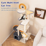 63-inch multi-stage cat tower, cat tree with scratchboard and toys 85068469