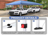 10x20 ft Blue Pop Up Canopy Tent, Instant Folding Shelter with 6 Mesh Panels, 2 02852761