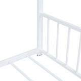 Full Size Metal House Bed, White 28350258