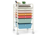 Rolling Storage Cart with 6 Removable Drawers and Locking Casters Metal Utility Cart 27937662
