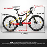 A26336-26 Inch Aluminum Frame Shock Fork Plus Shock Absorber 21-speed Unisex Mountain Bike W709P222990