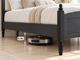 Queen Size Easy Assembly Upholstered Platform Bed Frame with Soft Padded Headboard, Sturdy W636P535151
