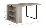 Grey Oak and Black 2- Shelf Dining Table B062P209315