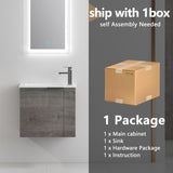 Bathroom Vanity with Sink 22 Inch for Small Bathroom,Floating Bathroom Vanity with Soft Close W99968776