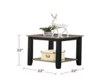 End Table With Open Shelf In Dark Brown And Grey SR016385