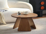 23.23" Round Side, Small Wood Coffee with Three Slanted Legs, Modern Minimalist Accent W3158P540536