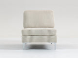 Modular Sectional Sofa Armless Seat Module, Corduroy Sectional Couch, Single Couch Modular Armless W3098P257002