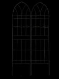 2 Pack Metal Garden Trellis 78.7" x 19.7" Rustproof Trellis for Climbing Plants Outdoor Flower 26145086