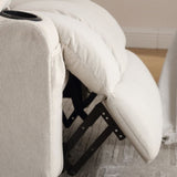 Swinging recliner massage heated sofa, with USB and 2 cup holders in side pockets, W1521P303168