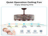 Dia 26.8 inch Chandelier Ceiling Fan ,Crystal Shade Ceiling Fan with Remote Control,3 ABS W1592P165561