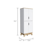 Zurich Double Kitchen Pantry, Double Door Cabinet, Four Shelves B128P148848