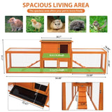 ZNTS Large three box rabbit cage,for Indoor and Outdoor Use, orange W2181P163957